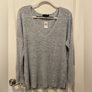 Ann Taylor lightweight blue Merle sweater size L NWT